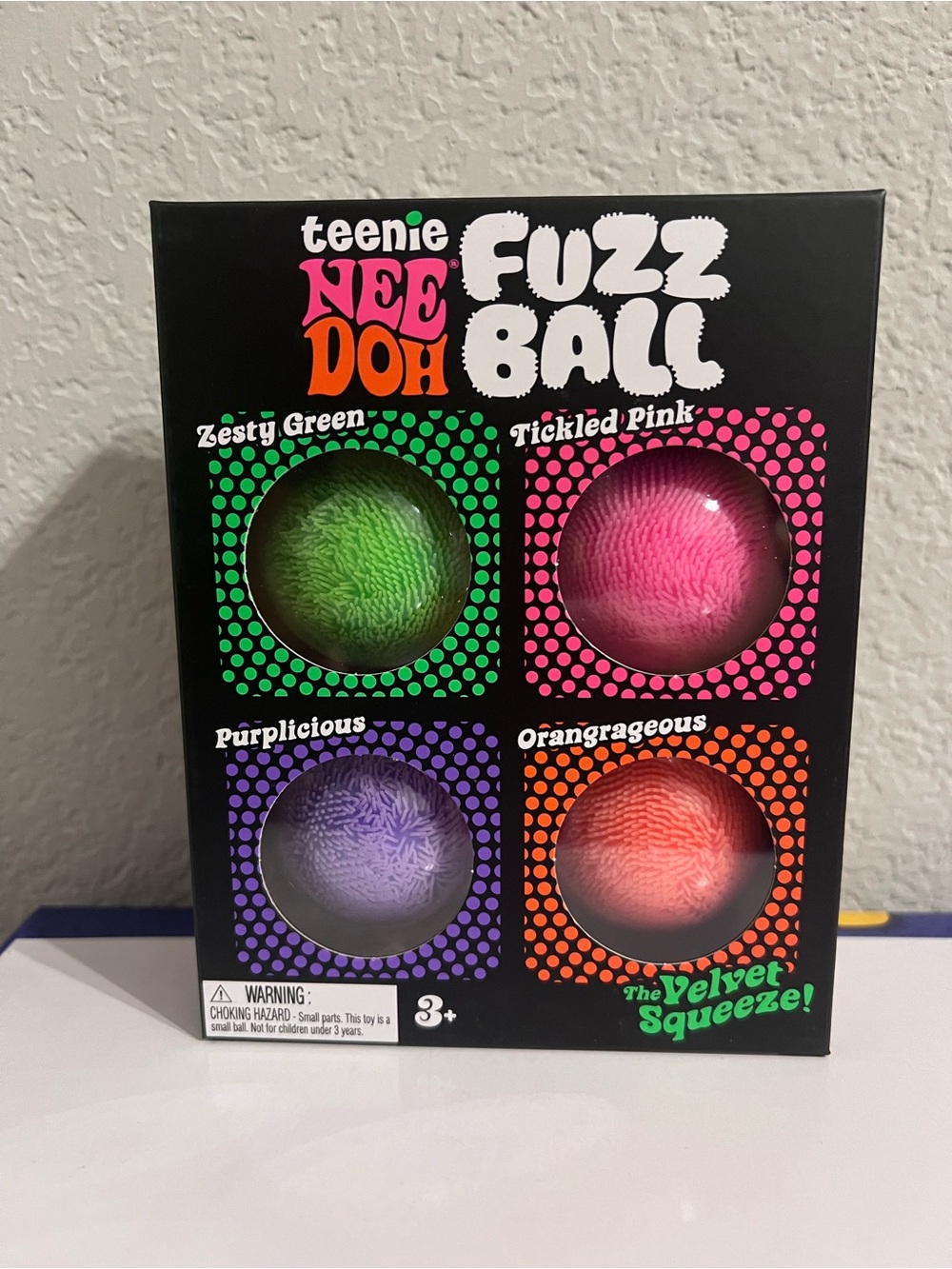 Authentic Teenie Fuzz Ball 4 pack🩷🧡💜💚
